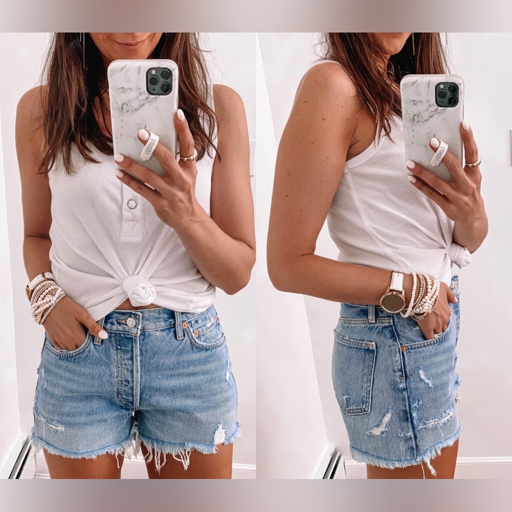 LKNW Agolde Parker Jean Shorts in Swapmeet 100% Cotton
